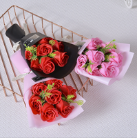 Bouquet de fleurs décoratives pour la saint valentin des mères, Rose, savon en forme de petite amie, prix bas, pour Festival