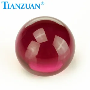 Tổng Hợp Ruby Hạt Đá Đỏ 5 # Corundum Lỏng Đá Quý Ruby Vòng Hạt Mà Không Có Lỗ