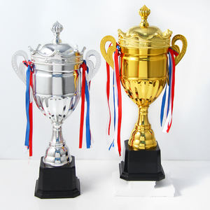 Trofeo artificial profesional hecho a medida marrón plateado dorado artesanías de Metal para Deportes Fútbol corona gorra Europa <span class=keywords><strong>Golf</strong></span> trofeo - Product Image 5
