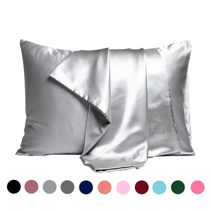 Fodera per <span class=keywords><strong>cuscino</strong></span> quadrata in <span class=keywords><strong>raso</strong></span> tinta unita personalizzabile in finta seta bifacciale per hotel, ideale per l'estate e il clima caldo - Ingrosso - Product Image 1