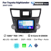 NaviFly Radio Mobil Android Terbaru Car Play Auto GPS untuk Toyota Highlander 2007-2013 Mendukung Chip BT5.0 Android Auto