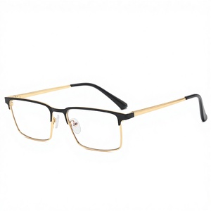 Nouveaux hommes lunettes optiques lentilles <span class=keywords><strong>de</strong></span> Prescription myopie lunettes <span class=keywords><strong>de</strong></span> lecture femmes lumière bleue bloquant ordinateur métal lunettes cadre - Product Image 6