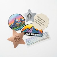 Autocollants en PVC découpés sur mesure pour la promotion de la marque et les cadeaux d'événements, étiquettes autocollantes durables et imperméables