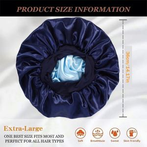 Paquete de 10 Gorros de Ducha Anchos de Color Sólido para Mujer, Aptos para Uso Diario, Gorro de Satén de Seda - Product Image 2