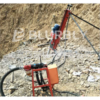 Foreuse rotative DTH portable multi-types pour petits forages, simple, 20m, moteur électrique 4KW, profondeur max. 20m, 1 ensemble, pour l'exploitation minière