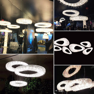Lámpara de Araña de Cristal Italiana de Diseño de Lujo 2024, Estilo de Lujo en Blanco Cálido para el Hogar, Ideal para Comedores, Salas de Estar y Hoteles - Product Image 4