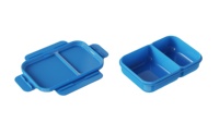 Boîte à bento en plastique sans BPA, résistante aux fuites, compatible micro-ondes, avec 2 compartiments