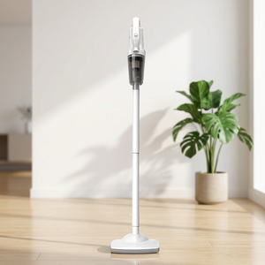 Aspirateur à main sans fil blanc avec bac à poussière transparent et poignée réglable - Product Image 4