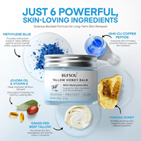 Crème Réparatrice Visage Anti-âge au Peptide de Cuivre GHK-Cu en Poudre, à Base de Suif de Bœuf, Hydratante, Soin de la Peau, Marque Blanche