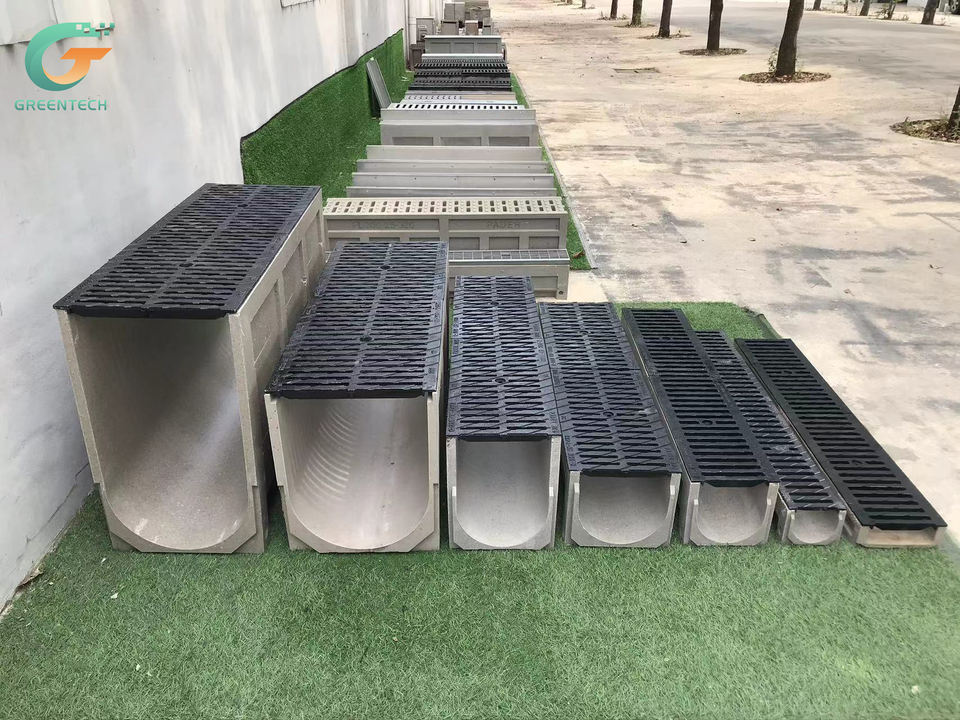 Modern Polymer Concrete Drainage System Ditch Water Trench Linear Drain ...