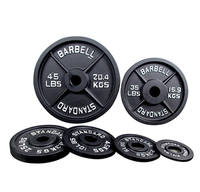 Prix d'usine Plaque de poids en fonte 20 kg pour usage commercial, musculation et entraînement de force en salle de sport avec logo