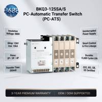 Interruptor de Transferencia Automática (ATS) Monofásico de 2/3/4 Polos Clase PC BKQ3-125SA/S, Conmutador de Doble Alimentación Ininterrumpida para Incendios