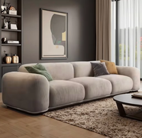 Fabricante profesional Sofá en forma de L Sala de estar Muebles Piso Terciopelo 3 plazas Modular Sofá seccional Juego de sofá