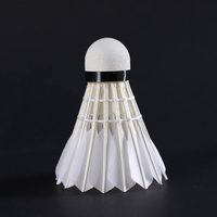 Volant de badminton professionnel haut de gamme en plumes de canard n°6, tête en liège 2 couches, fabricant OEM, vente en gros en vrac