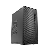 Boîtier de bureau compact en acier noir pour PC Mini-ITX/MATX, format tour moyenne, vente en gros