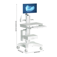 Chariot de table à scanner oral médical multifonction personnalisable tiroir à glissière pour clavier moderne pour la clinique de dentiste utilisation à l'hôpital