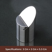 Penyangga Kartu Nama Silinder Minimalis Modern Polesan Cermin Stainless Steel, Penyangga Nomor Meja Emas, Penyangga Gambar Menu