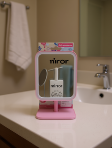 Specchio da Tavolo Rettangolare con Cornice in Plastica, Monofacciale, Strumento di Bellezza per il Trucco - Product Image 2