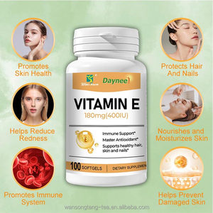 Vitamine E Capsule éclaircissante de marque privée Capsules pour le visage Capsules pour cheveux Soins de la peau Halal et huile de complément Capsule pour vitamine E - Product Image 2