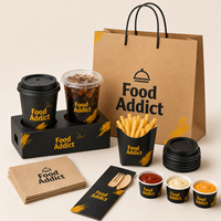 Boîtes d'emballage en papier personnalisées pour snacks, hamburgers et poulet à emporter, avec logo, pour l'emballage alimentaire rapide