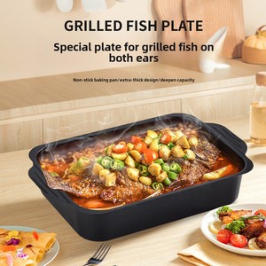 <span class=keywords><strong>Plaque</strong></span> de poisson grillée <span class=keywords><strong>rectangulaire</strong></span> en acier au carbone pour cuisinière à <span class=keywords><strong>induction</strong></span> à usage domestique et commercial - Product Image 2