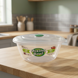 Bols mélangeurs en plastique PP écologiques avec couvercles pour servir des collations, bols à salade empilables, disponibles en grande quantité - Product Image 3
