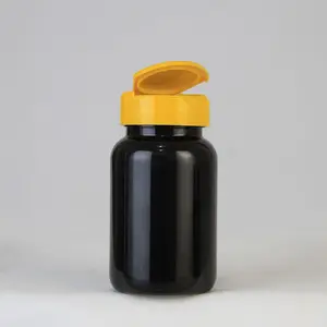 100ml 120ml 150ml 175ml tùy chỉnh màu đen mờ nhựa dược phẩm Pill Capsule vitamin chai cho máy tính bảng