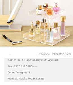 Boîte de rangement en acrylique pour cosmétiques de salle de bain, décoration de table de chevet, support de rangement pour parfums sur pied pour chambre à coucher - Product Image 5