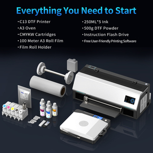 Colorsun 2025 White Blue Printer High Quality Xp600 Head 13" 33CM T-shirt Transfer <b>Printing</b> <b>Machine</b> for <b>Clothes</b> - Product Image 2