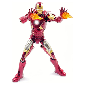 Zd Toys Action Figure di Iron Man da 7 Pollici, Edizione 10° Anniversario Marvel - Versione Luminosa - Con Luce nel Petto (LED MK7) Scala 1/10 - Product Image 4