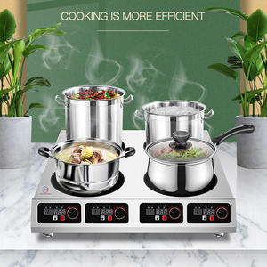 Fornello a Induzione Elettrico Industriale a <span class=keywords><strong>4</strong></span> Fuochi in Acciaio Inox con Etichetta Personalizzata per Cucine di Hotel e Fabbriche - Product Image 4