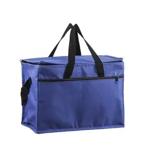 Fiambrera térmica de espuma de aluminio y poliéster personalizado, bolsas refrigeradoras portátiles para picnic, promoción con cremallera, venta al por mayor