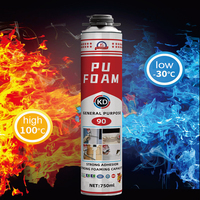 Produits chimiques de pulvérisation de mousse PU de qualité supérieure Remplisseur de trou de remplissage d'écart liquide 750ml Mousse de polyuréthane en expansion
