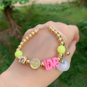 LS-L3561 Popolare Braccialetto con Sorriso in Zirconia Cubica, Grazioso Braccialetto a Stella per l'Estate, Braccialetti Arcobaleno - Product Image 6