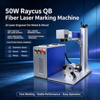 Máquina de Marcado Láser de Fibra Raycus QB de 50W con IA, Grabador Láser para Acero Inoxidable, Madera y Metal, Grabado Multifuncional