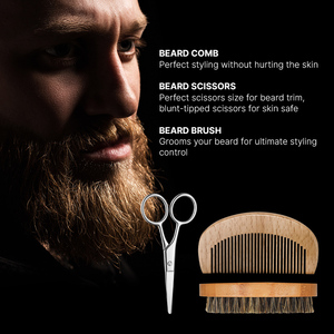 Kit <span class=keywords><strong>per</strong></span> la Cura della <span class=keywords><strong>Barba</strong></span> con Balsamo, Cera, Pennello e Prodotti <span class=keywords><strong>per</strong></span> la Crescita della <span class=keywords><strong>Barba</strong></span>, <span class=keywords><strong>Set</strong></span> Regalo <span class=keywords><strong>per</strong></span> <span class=keywords><strong>Uomo</strong></span> - Product Image 6