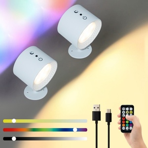 Double Heads Magnetic LED <b>Wall</b> Lamp 3 Color Dimming Touch & Remote Control Super Bright Reading Lamp for Living Room Bedroom - Product Image 3