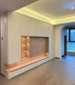 ตู้เก็บทีวีไม้เนื้อแข็งสไตล์ครีมที่ทันสมัย - Product Image 4