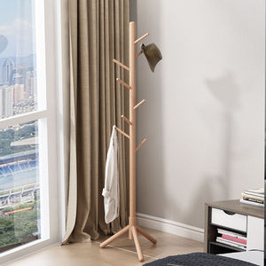 Appendiabiti Verticale in Legno Massello Stile <span class=keywords><strong>Etnico</strong></span>, Mobile Multifunzionale per Camera da Letto, Appendiabiti Rosso Semplice, Vendita all'Ingrosso - Product Image 5