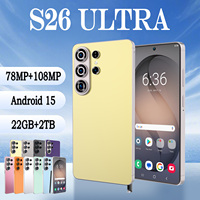 Teléfono Inteligente S26 Ultra para Viajes al Aire Libre, 5G, Cámara de 108MP, Batería de Larga Duración de 8000mAh, Pantalla HD de 6.99 Pulgadas, 22GB+2TB, Doble SIM