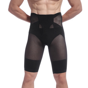 Bóxer de malla con Control de barriga para hombre, ropa interior masculina de cintura alta, moldeador de cuerpo - Product Image 2