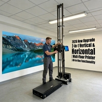 Impresora UV vertical de cerámica para pared con efecto 3D de alta definición, impresora UV para murales, impresión directa en pared