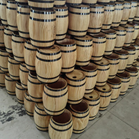Distributeur de boissons durable de 5 litres en fût de chêne vieilli pour whisky, bière, jus et liqueurs – Idéal pour les fêtes