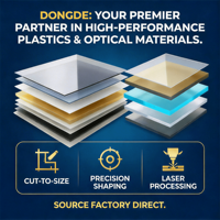 Film diffuseur optique PET découpé au laser sur mesure Dongde OEM 600x1200mm givré 0,188mm pour dissimuler les points lumineux LED - Film pour panneau lumineux