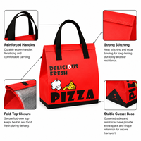 Sac de livraison personnalisé pour pizzeria, isotherme, imperméable, pliable, 20L, écologique, réutilisable, en non-tissé, vente en gros