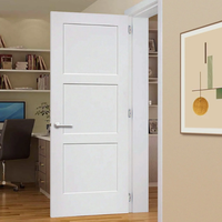 Porte intérieure Shaker à 2 panneaux, 36 pouces, blanchie au blanc, sur mesure, pré-montée et pré-perforée, avec âme en bois massif, pour bureau et appartement