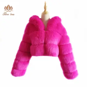 Hersteller Großhandel Winter mäntel Kunst fuchs Pelz mäntel Damen warme Pelz jacken zu niedrigen Preisen