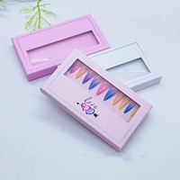 Boîte d'emballage pour faux ongles, boîte en papier pour ongles pressés avec fenêtre transparente, boîte d'emballage de marque pour ongles pressés