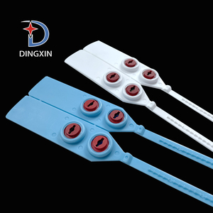 Bandes de scellement en plastique à double verrouillage, numérotées, pour bureau de <span class=keywords><strong>poste</strong></span>, en PP, rouge, bleu, jaune, sceau de sécurité - Product Image 3