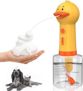 Machine à bulles de savon pour chien, distributeur automatique de savon électrique en forme de canard mignon pour le bain des animaux de compagnie - Product Image 1